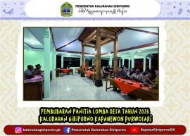 PEMBUBARAN PANITIA LOMBA KALURAHAN DESA TAHUN 2026